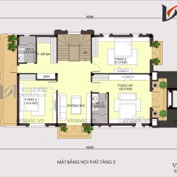 Mẫu nhà 3 tầng mặt tiền 8m sâu 15m mái thái tinh tế từng chi tiết BT1822