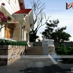 Mẫu nhà cấp 4 nông thôn 4 phòng ngủ 250 m2 1 tầng BT1811