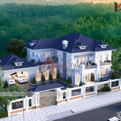 Mẫu Nhà đẹp 2 tầng kiểu tân cổ điển BT2007