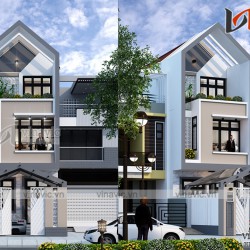 Mẫu nhà ống rộng 5m dài 16m thiết kế 3 tầng diện tích 80m2 NO1820