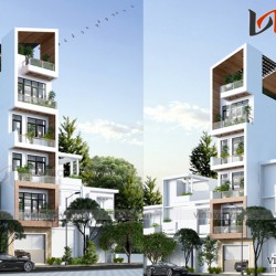 Mẫu thiết kế nhà phố 6 tầng hiện đại thanh thoát NO1818