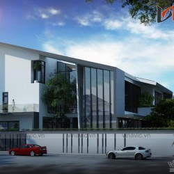 Thiết kế biệt thự nhà 2 tầng mái lệch hiện đại Độc Lạ BTCC1603