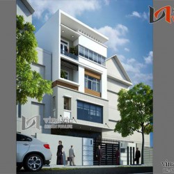 Mẫu thiết kế nhà ống đẹp 5 tầng hiện đại NO1432