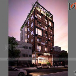 Mẫu thiết kế khách sạn 7 tầng hiện đại 160m2 tại Cần Thơ KSVP05