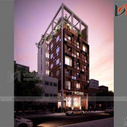 Mẫu thiết kế khách sạn 7 tầng hiện đại 160m2 tại Cần Thơ KSVP05