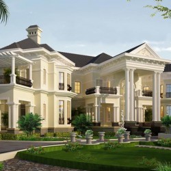 Mẫu lâu đài tân cổ điển đẹp thiết kế trên khuôn viên đất rộng LDDT05