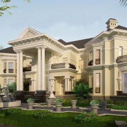 Mẫu lâu đài tân cổ điển đẹp thiết kế trên khuôn viên đất rộng LDDT05