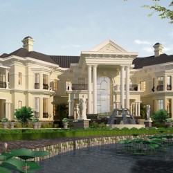 Mẫu lâu đài tân cổ điển đẹp thiết kế trên khuôn viên đất rộng LDDT05