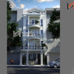 Mẫu nhà ống tân cổ điển trang nhã và tinh tế 4,5 tầng NO1444