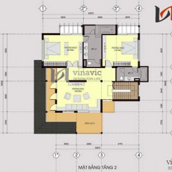 Biệt thự hiện đại 2 tầng kết hợp vật liệu kính và gỗ BT1421