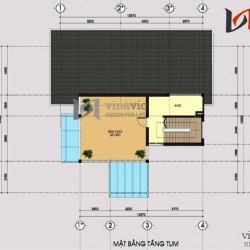 Biệt thự hiện đại 2 tầng kết hợp vật liệu kính và gỗ BT1421