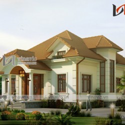 Mẫu biệt thự vườn 1.5 tầng 150m2 4 phòng ngủ  BT1420