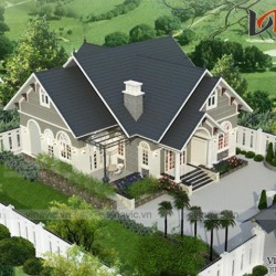 Mẫu nhà mái thái 1 tầng 4 phòng ngủ kích thước 13x13m ở Phú Thọ BT1522