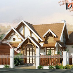 Thiết kế mẫu nhà vuông 1 tầng 3 phòng ngủ 130m2 hiện đại BT1656