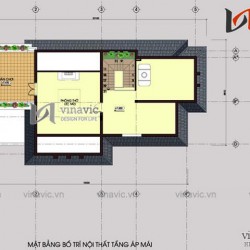 Mẫu nhà 2 tầng 1 tum mái thái đẹp kích thước 12mx18m hiện đại BT1503