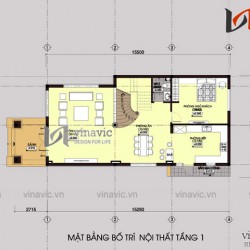 Mẫu nhà đẹp 2 tầng mặt tiền 8m dài 14m gram màu sáng trẻ BT1449