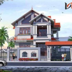 Mẫu nhà biệt thự đẹp 2 tầng BT1485