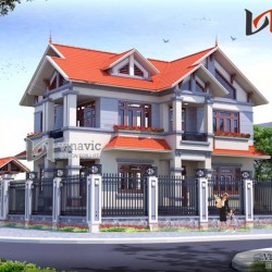 Mẫu nhà biệt thự đẹp 2 tầng BT1485