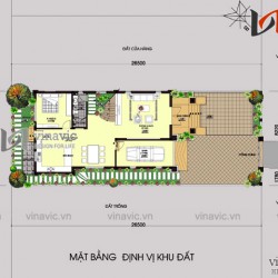 Mẫu nhà 2 tầng mái thái mặt tiền 8m chiều dài 18m 3 phòng ngủ BT1517