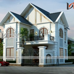 Thiết kế biệt thự 2 tầng mái thái diện tích 120m2 kích thước 10x12m