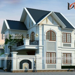 Thiết kế biệt thự 2 tầng mái thái diện tích 120m2 kích thước 10x12m