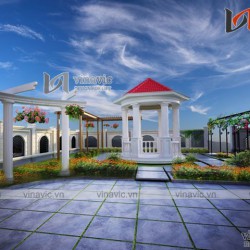 Biệt thự 2 tầng kiểu Châu Âu 13x10m thiết kế nguy nga bề thế  BT1622