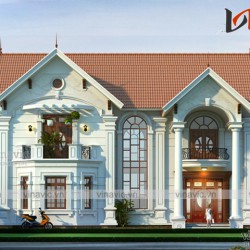 Hình ảnh biệt thự 2 tầng 200m2 thiết kế tân cổ điển sang trọng BT1624
