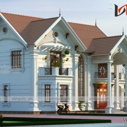 Hình ảnh biệt thự 2 tầng 200m2 thiết kế tân cổ điển sang trọng BT1624