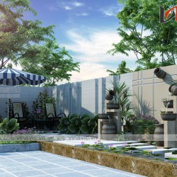 Biệt thự 2 tầng mái thái ở nông thôn đẹp kích thước 14x10m BT1637