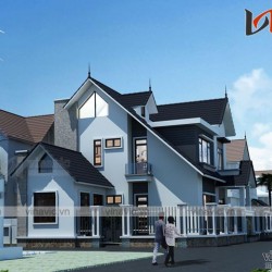 Biệt thự đẹp 2 tầng mái thái 130m2 trên dưới 1 tỷ diện tích 14x10m BT1639