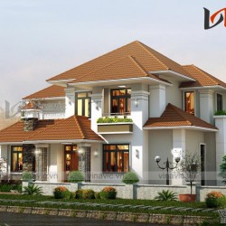 Biệt thự đẹp 2 tầng mái thái 130m2 4 phòng ngủ khoảng 1,5 tỷ BT1660