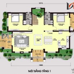 Biệt thự đẹp 2 tầng mái thái 130m2 4 phòng ngủ khoảng 1,5 tỷ BT1660
