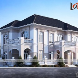 Thiết kế nhà biệt thự đẹp 2 tầng tân cổ điển ở Phú Quốc BT1665