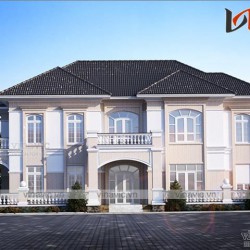 Thiết kế nhà biệt thự đẹp 2 tầng tân cổ điển ở Phú Quốc BT1665