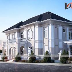 Thiết kế nhà biệt thự đẹp 2 tầng tân cổ điển ở Phú Quốc BT1665