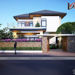 Biệt thự 2 tầng 100m2 3 phòng ngủ thiết kế hiện đại ở Phú Thọ BT1668