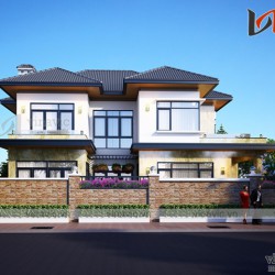 Biệt thự 2 tầng 100m2 3 phòng ngủ thiết kế hiện đại ở Phú Thọ BT1668