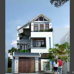 Mẫu thiết kế nhà biệt thự phố 3 tầng đẹp BT1405