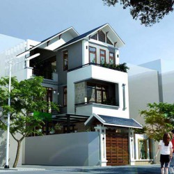 Mẫu thiết kế nhà biệt thự phố 3 tầng đẹp BT1405