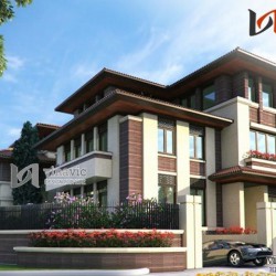 Mẫu thiết kế nhà biệt thự hiện đại 3 tầng đẹp BT1422
