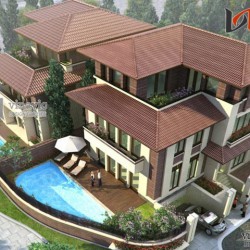 Mẫu thiết kế nhà biệt thự hiện đại 3 tầng đẹp BT1422