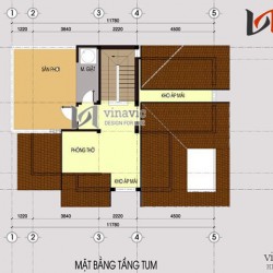 Mẫu thiết kế nhà biệt thự đẹp 3 tầng kiến trúc Pháp cổ BT1429