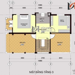 Biệt thự phố 3 tầng 80m2 mặt tiền 7m thiết kế hiện đại BT1434