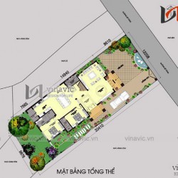 Thiết kế biệt thự 200m2 3 tầng mái thái hiện đại ở Nghệ An  BT1438