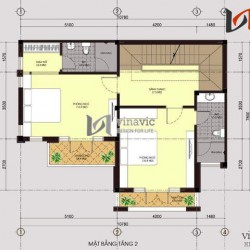 Thiết kế nhà 3 tầng 11x8m 90m2 mặt tiền 11m  phong cách hiện đại BT1457