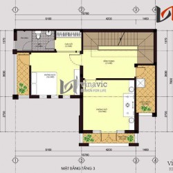 Thiết kế nhà 3 tầng 11x8m 90m2 mặt tiền 11m  phong cách hiện đại BT1457