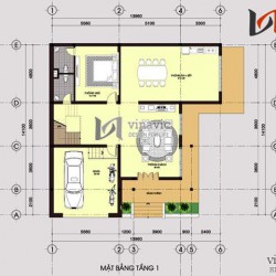 Nhà vuông 3 tầng khối hộp hình vuông hiện đại và sang trọng BT1464
