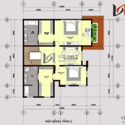 Nhà vuông 3 tầng khối hộp hình vuông hiện đại và sang trọng BT1464