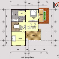 Nhà vuông 3 tầng khối hộp hình vuông hiện đại và sang trọng BT1464