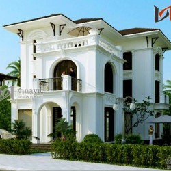 Biệt thự 3 tầng tân cổ điển đẹp kết hợp phong cách châu âu BT1470